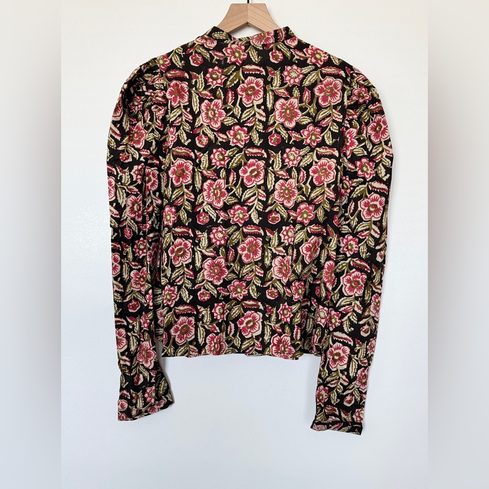 Alix of Bohemia Floral Print Mock Neck Blouse w/tag Size Large 086/231 - Picture 3 of 5